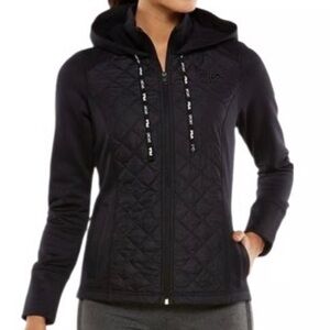 Fila Sport quilted front zip-up hoodie jacket